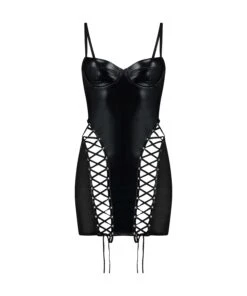 Slipdress Mesh Lace-up -Modische Unterwäsche 185073 5