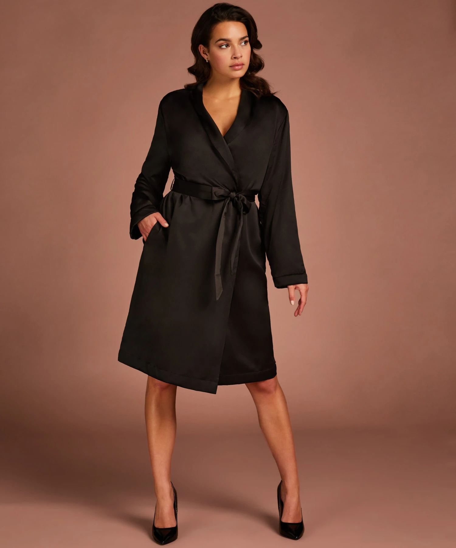 Bademantel Satin Fleece 3 Bademantel Satin Fleece