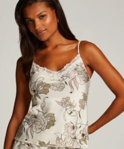 Cami Top Satin Spitze