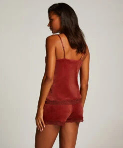 Shorts Aus Velours Mit Spitze -Modische Unterwäsche 195957 4