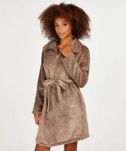 Bademantel Zip Fleece