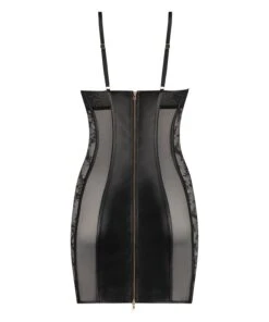 Slipdress Aus Kunstleder -Modische Unterwäsche 200425 6