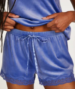 Shorts Aus Velours Mit Spitze 8 Shorts Aus Velours Mit Spitze -Modische Unterwäsche 201765 2