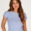 Kurzarm-Top, Rib V-Neck 1 Kurzarm-Top, Rib V-Neck -Modische Unterwäsche 201809 1 1