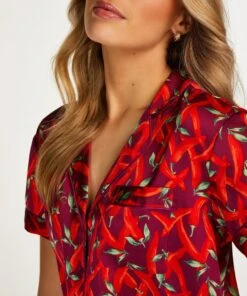 Kurzärmelige Satin-Jacke -Modische Unterwäsche 201810 2