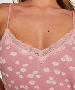 Top Cami Rib Lace Contrast -Modische Unterwäsche 202341 2 2