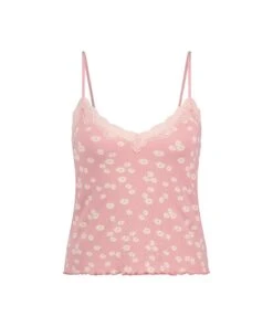 Top Cami Rib Lace Contrast -Modische Unterwäsche 202341 5 1